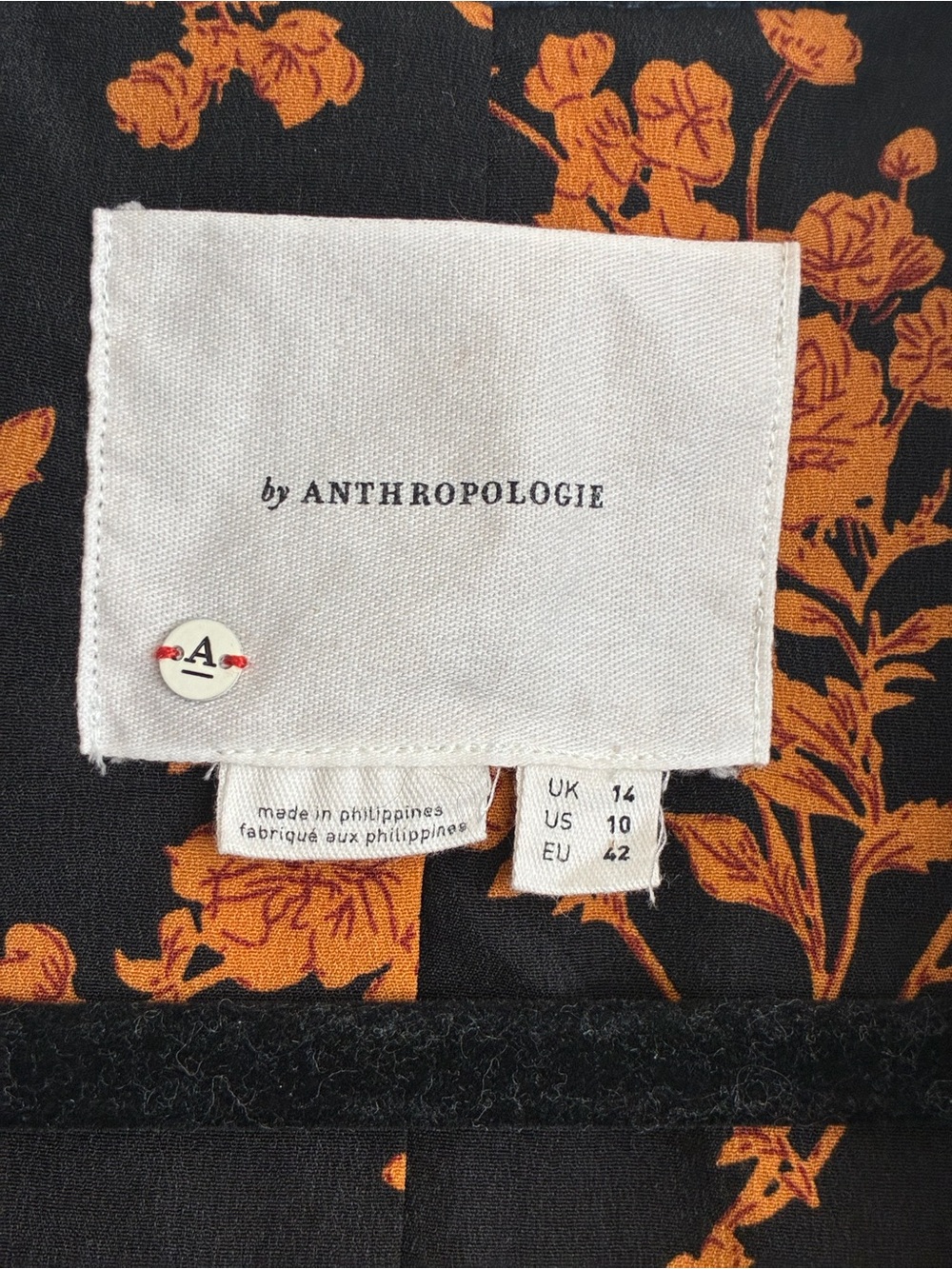 Anthropologie Navy Corduroy Velvet Trench Coat size 10 - Picture 2 of 8